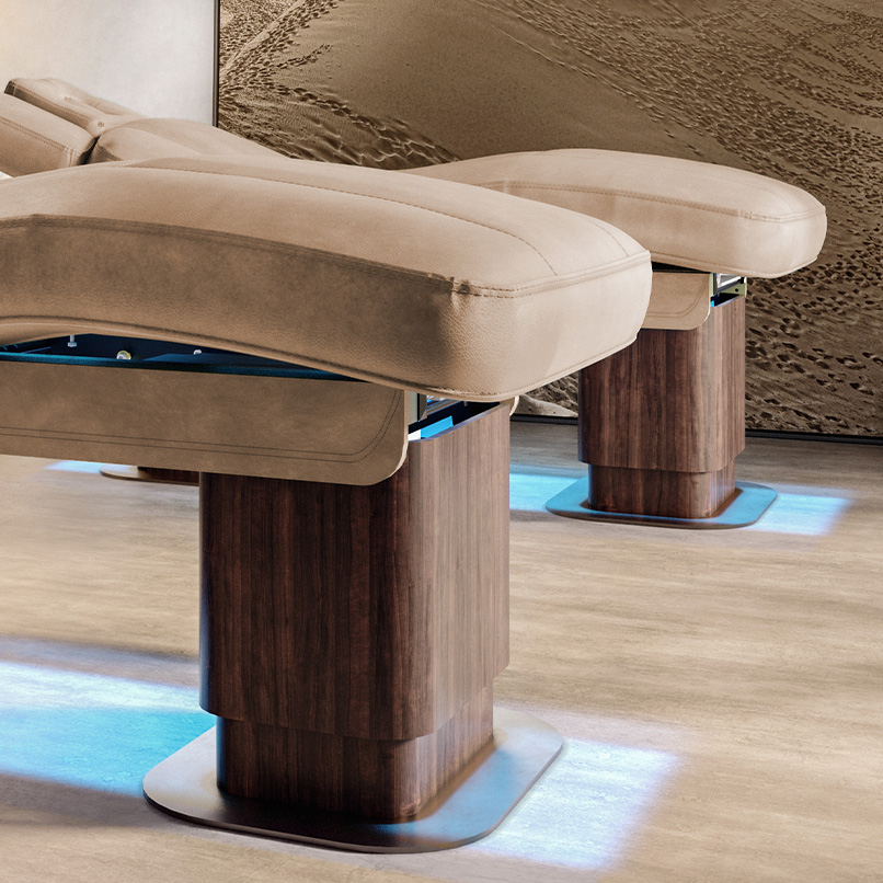 wooden and sustainable massage tables details